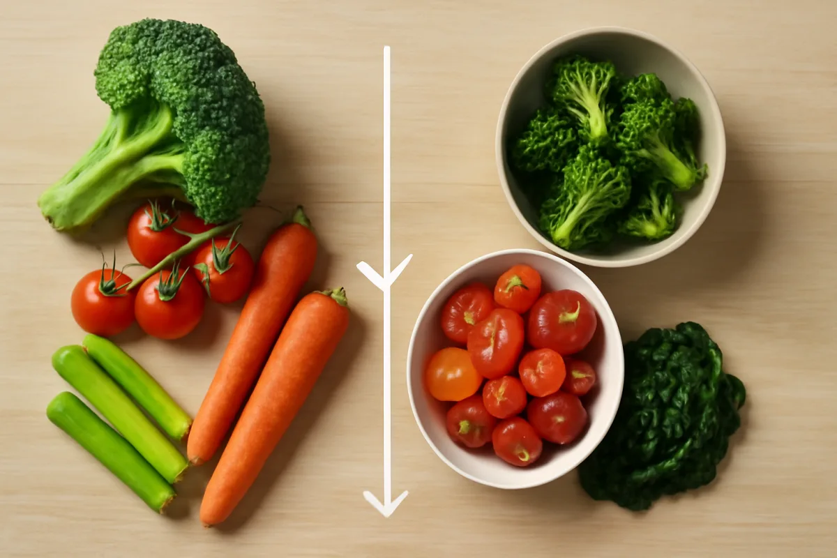Verdure crude o cotte? Il modo giusto per preservare vitamine e migliorare l’assorbimento